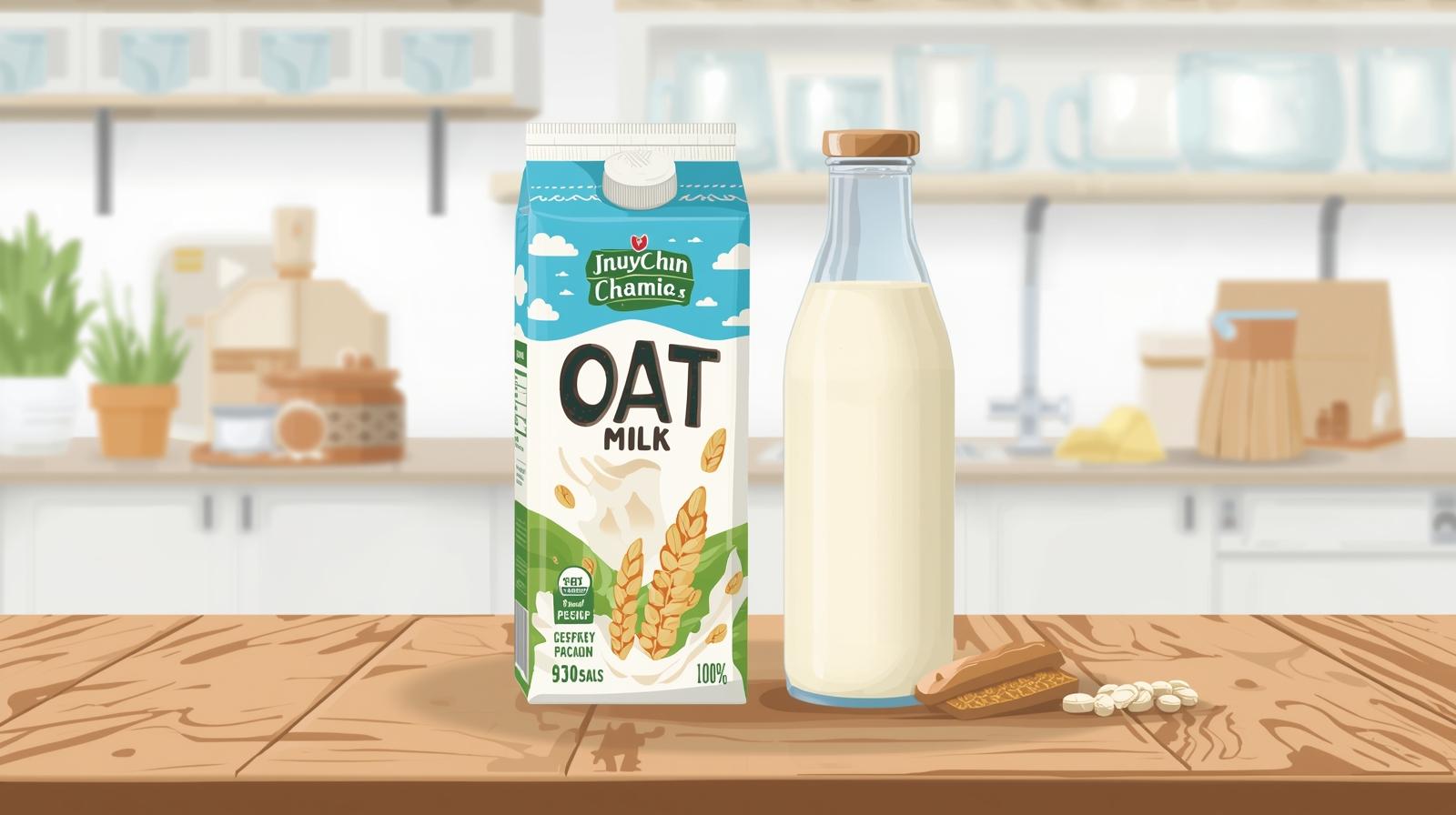 oat milk and dairy milk side by side, functional nutrition blog image
